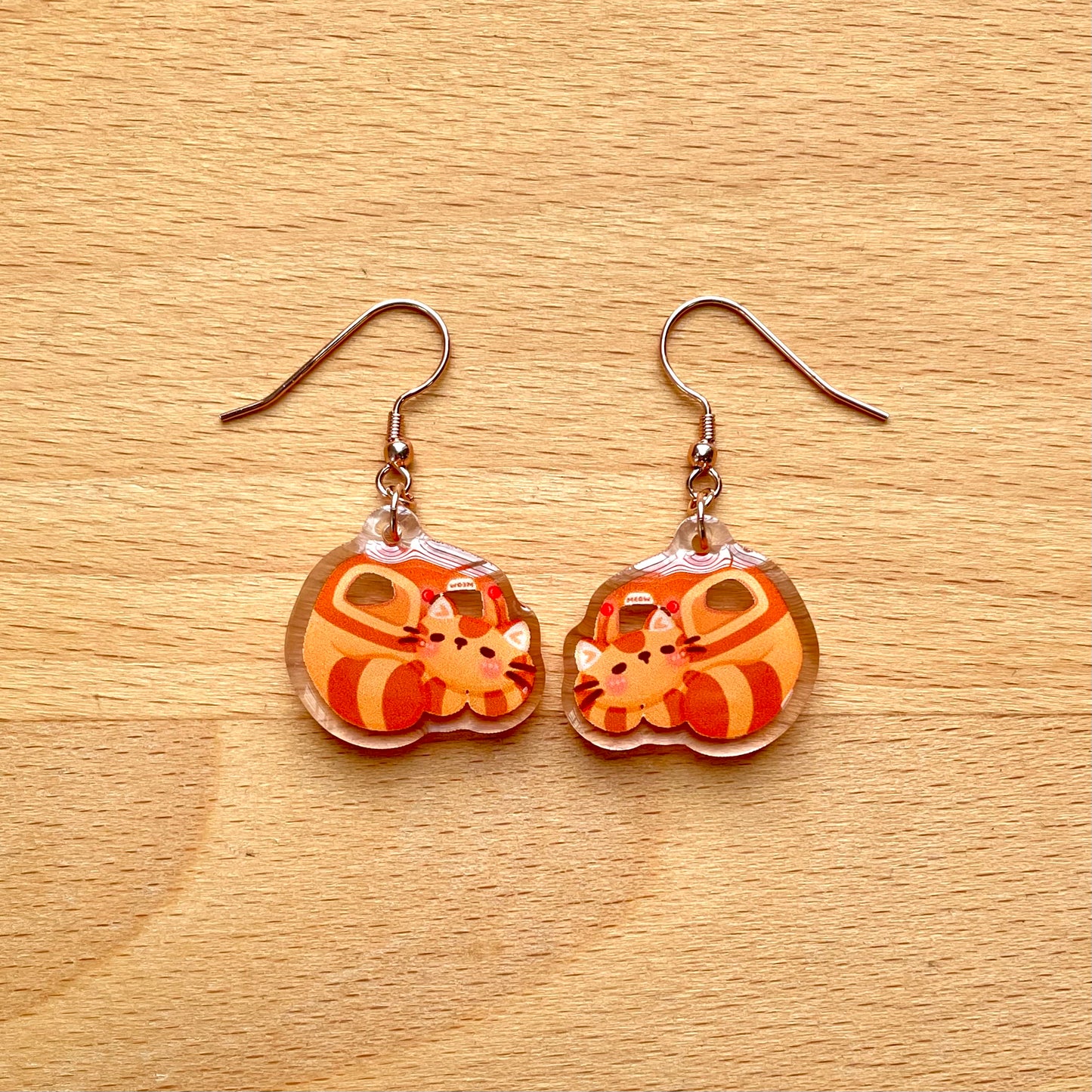 TotoroCat Acrylic Earrings