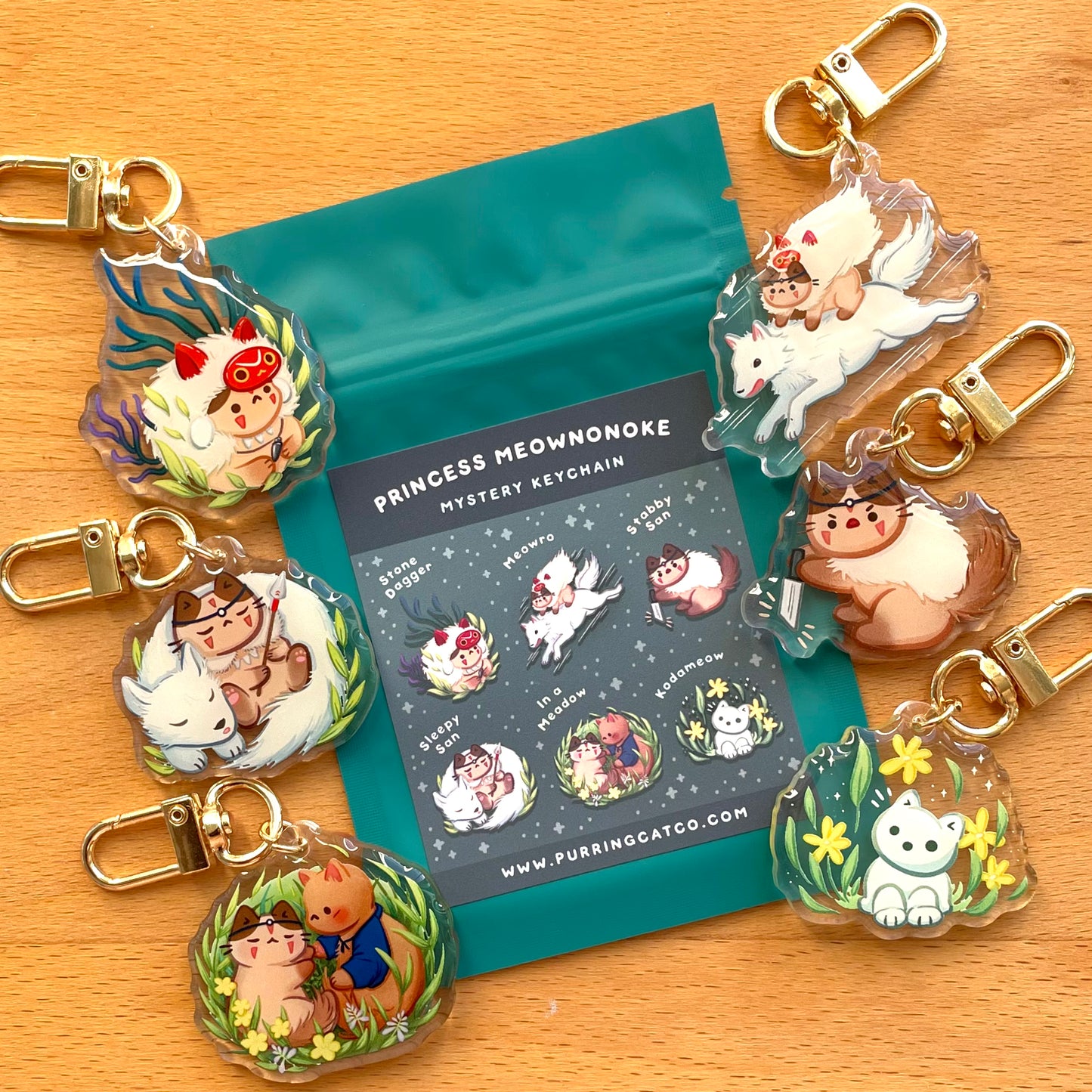 Princess Meownonoke Acrylic Keychains