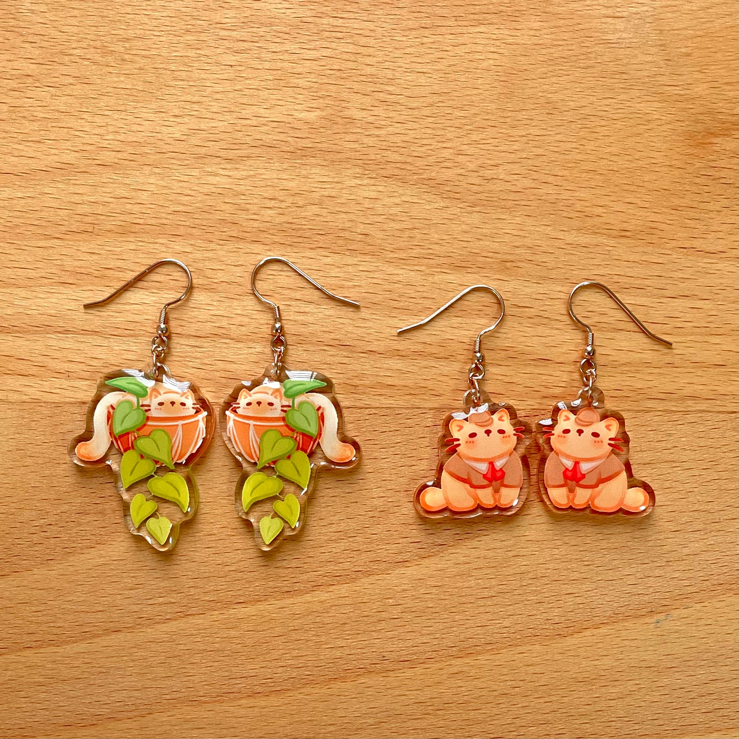 Cozy Cafe Themed Acrylic Earrings