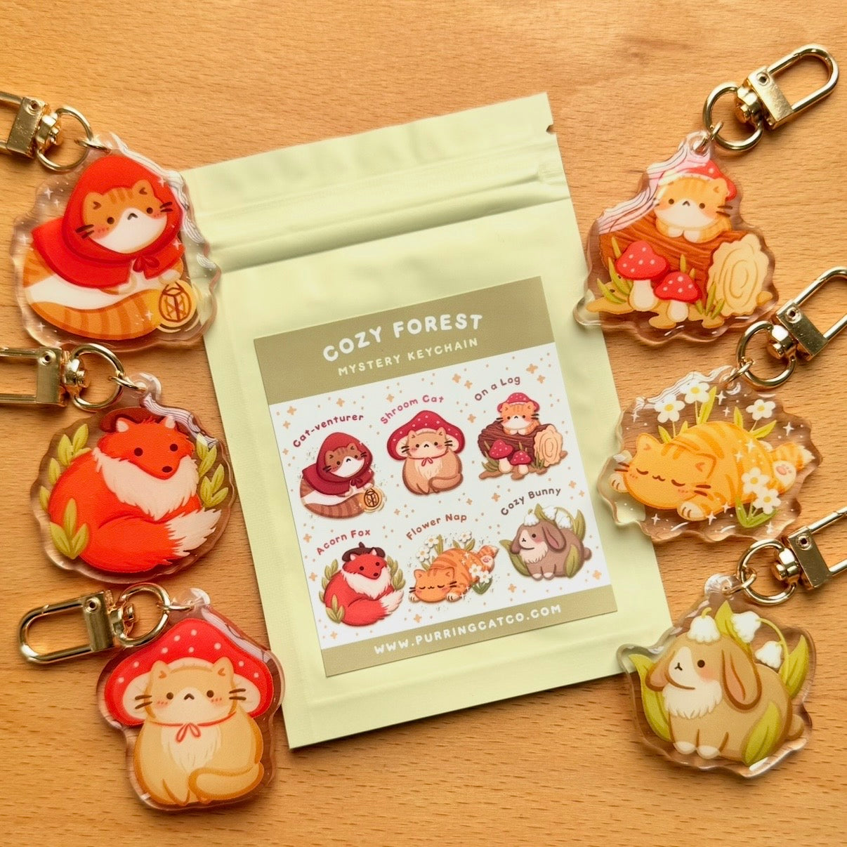 Cozy Forest Acrylic Keychains