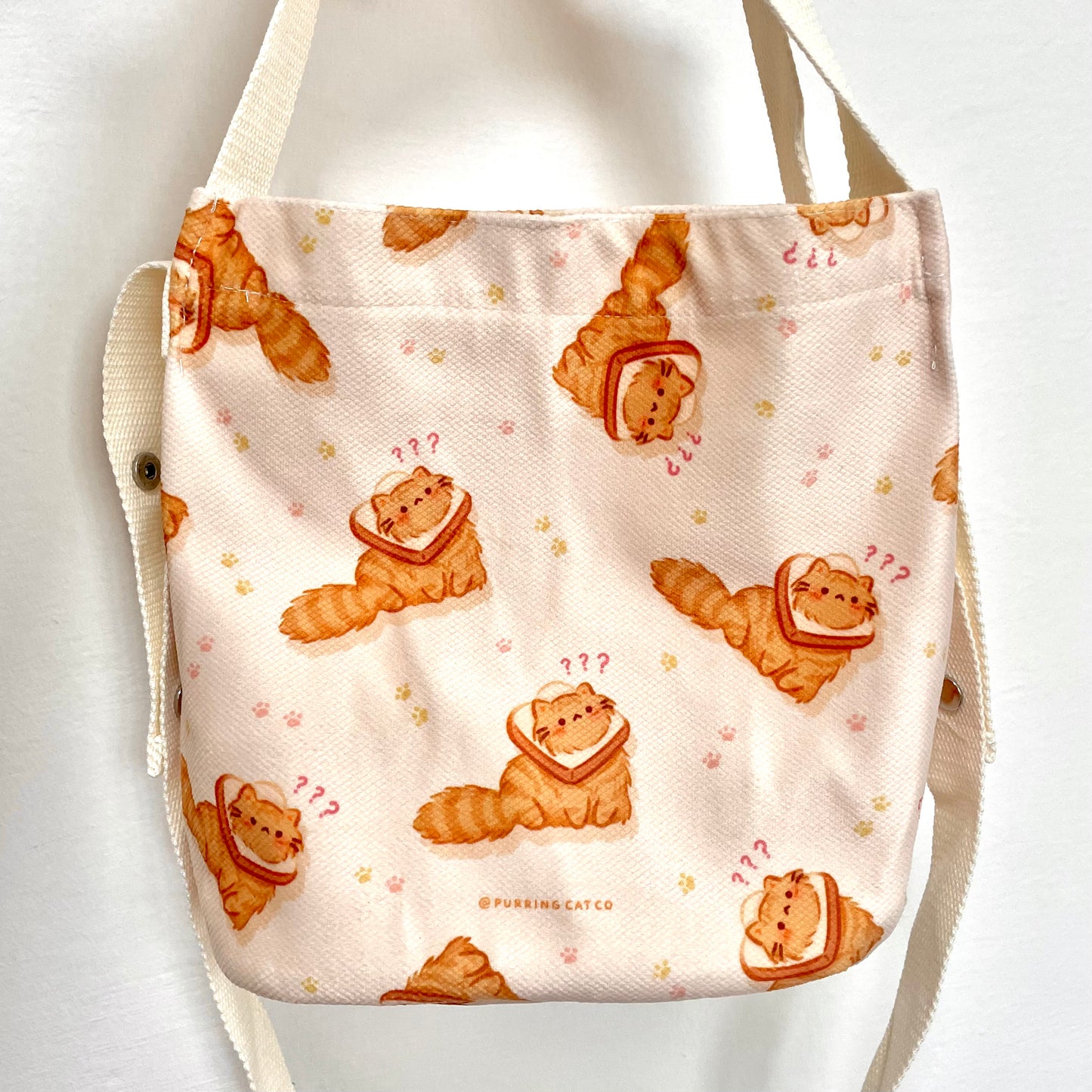 Ginger Bread Cat Sling Bag (Cream)