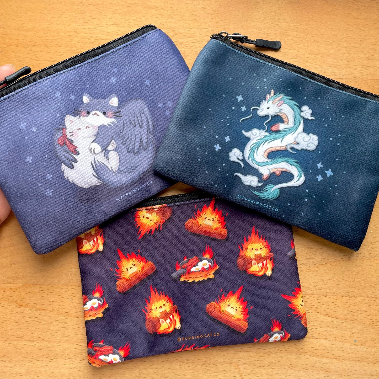 Flat Pouches (Ghibli-cats)