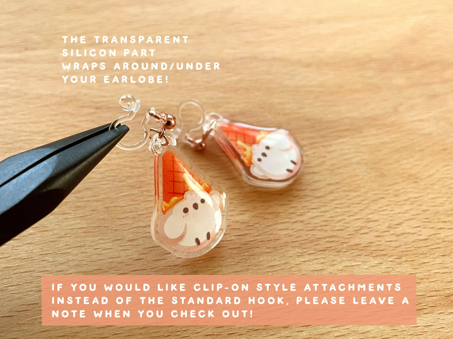 Lucky Cat Acrylic Earrings