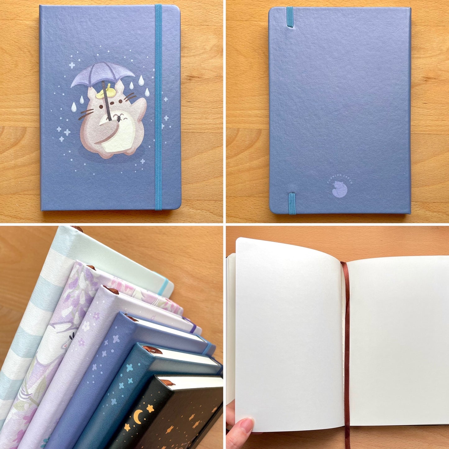 A5 Hardcover Journal - TotoroCat (Rainy)