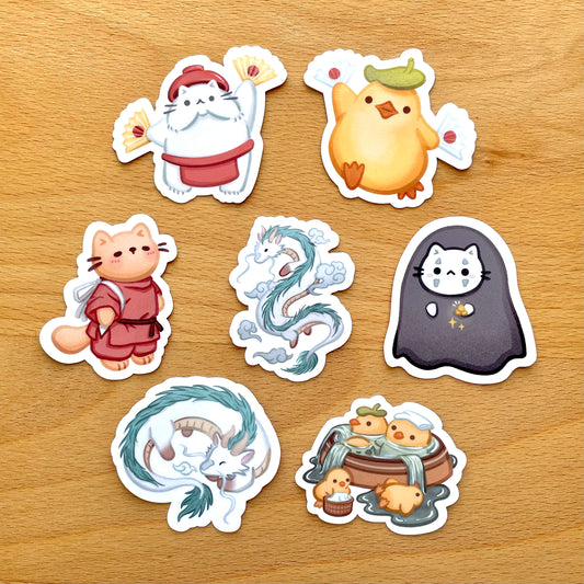 Whiskered Away Themed Stickers