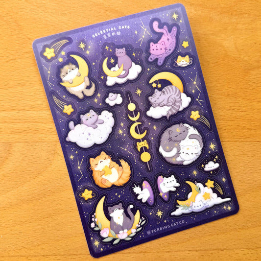 Celestial Cats Sticker Sheet