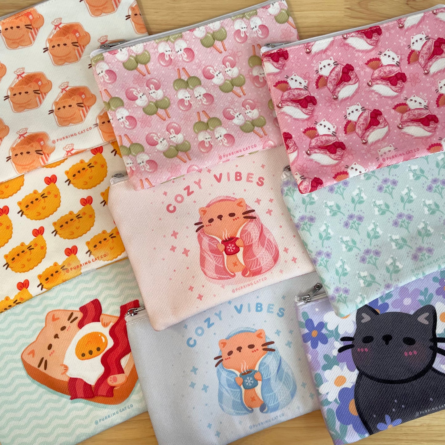 Flat Pouches (Cats & Red Pandas)