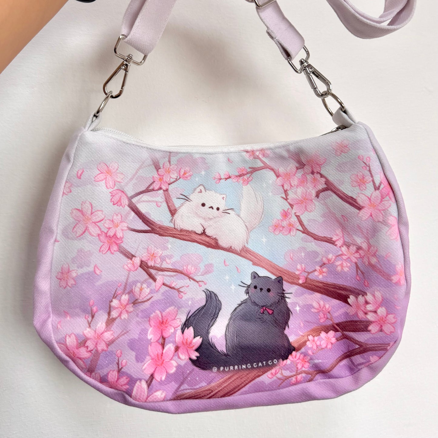 Sakura/Blooming Zipped Sling Bag