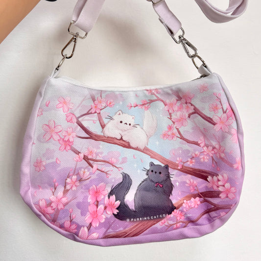 Sakura/Blooming Zipped Sling Bag