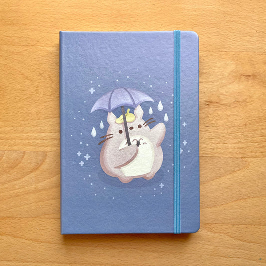 A5 Hardcover Journal - TotoroCat (Rainy)