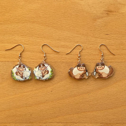 Princess Meownonoke Acrylic Earrings