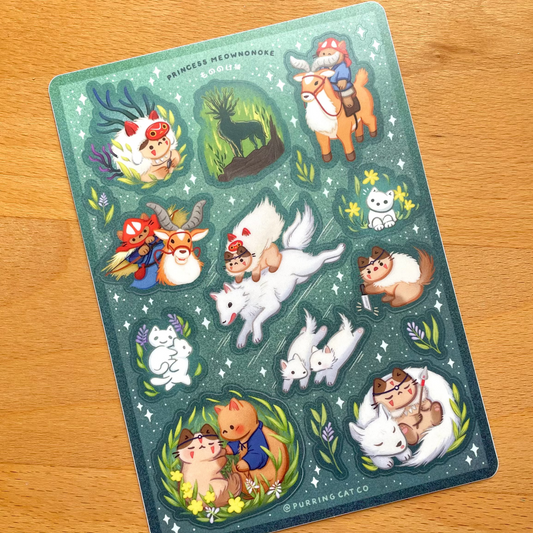 Princess Meownonoke Sticker Sheet