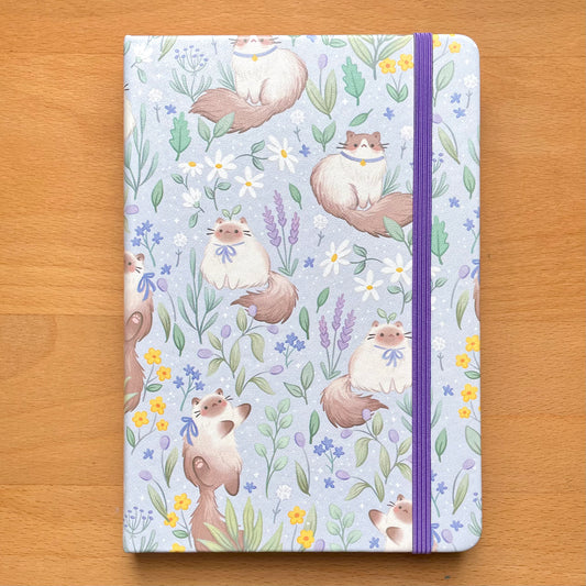 A5 Lined Hardcover Journal - Secret Garden (Light blue)