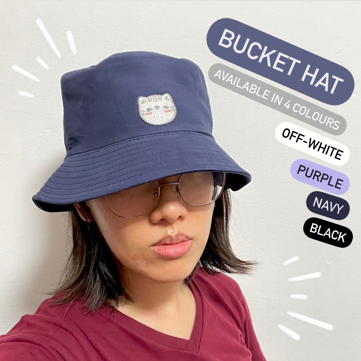 Cat Face Bucket Hats