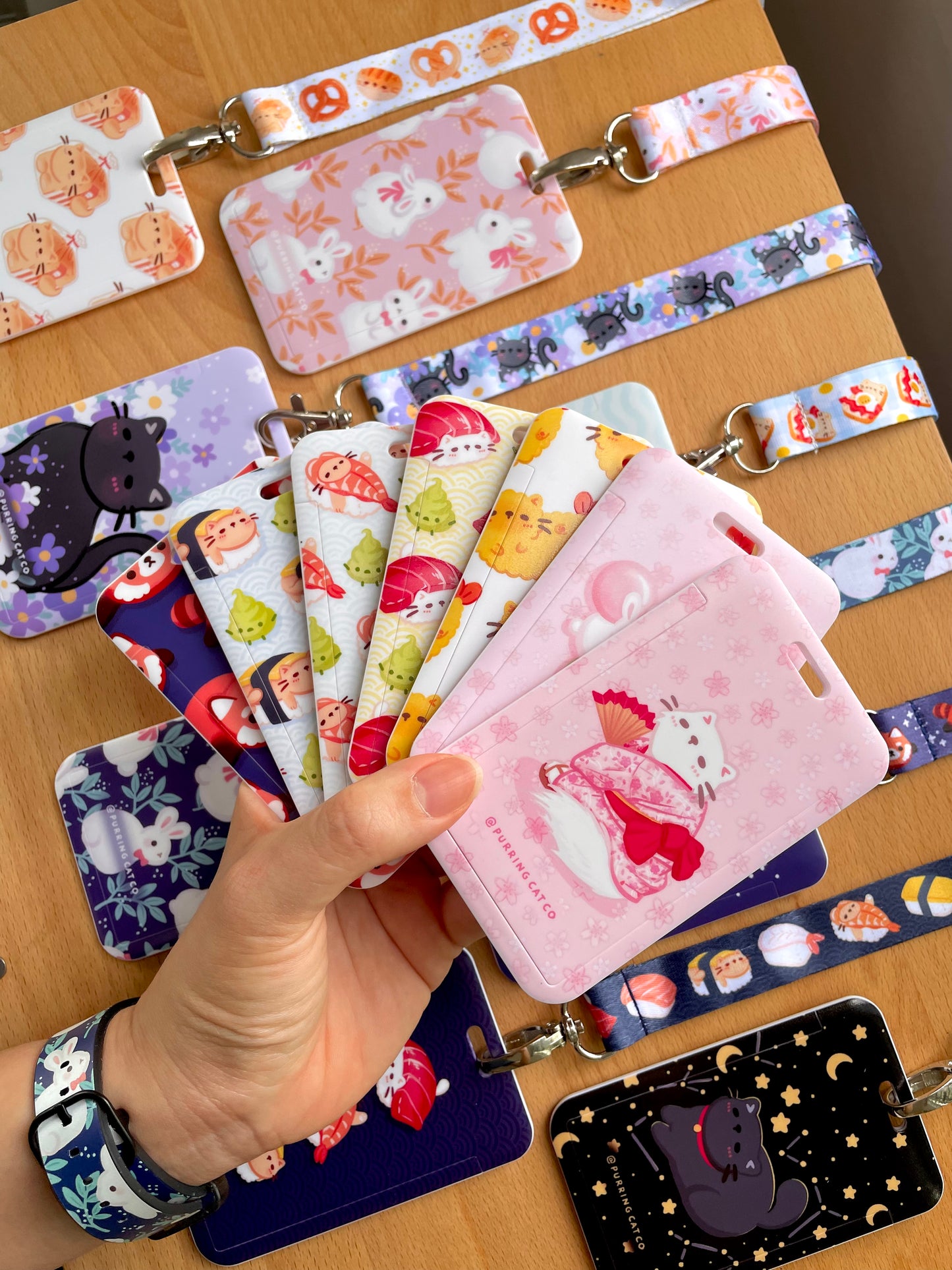 Card Cases II (Bunnies & Sushi)