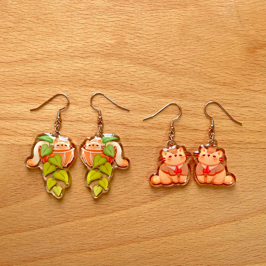 Cozy Cafe Themed Acrylic Earrings