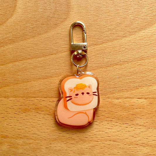 Bread & Butter Hat Cat Acrylic Keychain