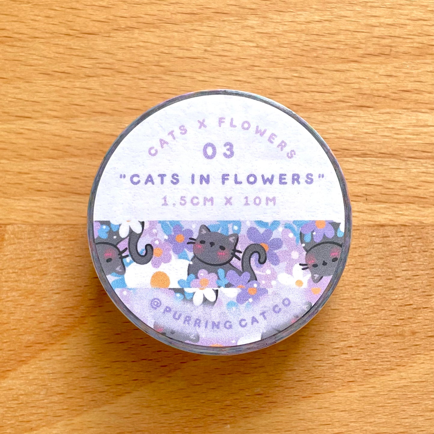 Cats in Flowers Washi Tape