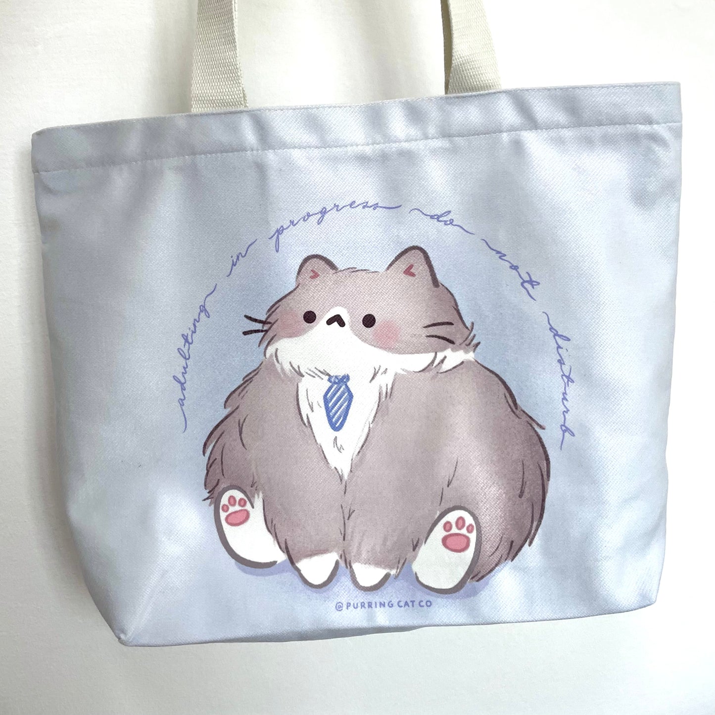 Adulting in Progress Tote Bag (Light Blue)