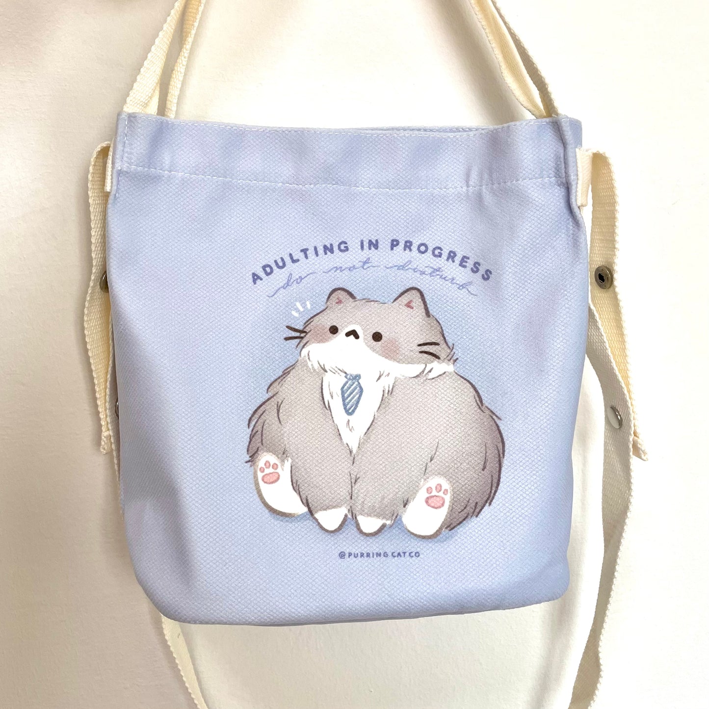 Adulting in Progress Sling Bag (Light Blue)