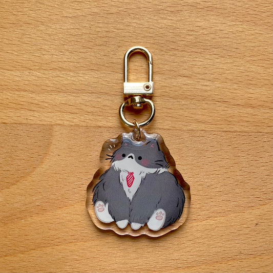 Adulting Cat Keychain (Tuxedo)