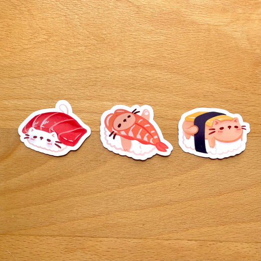 Cat Sushi Stickers