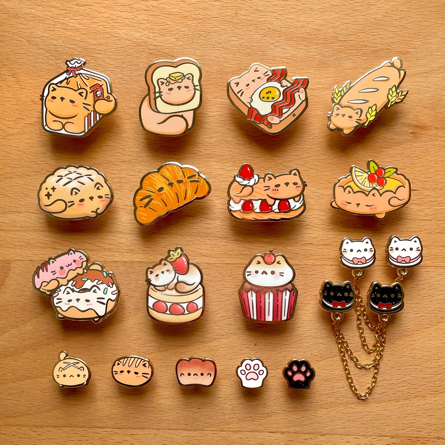 Chonky Cat Bakery Enamel Pins