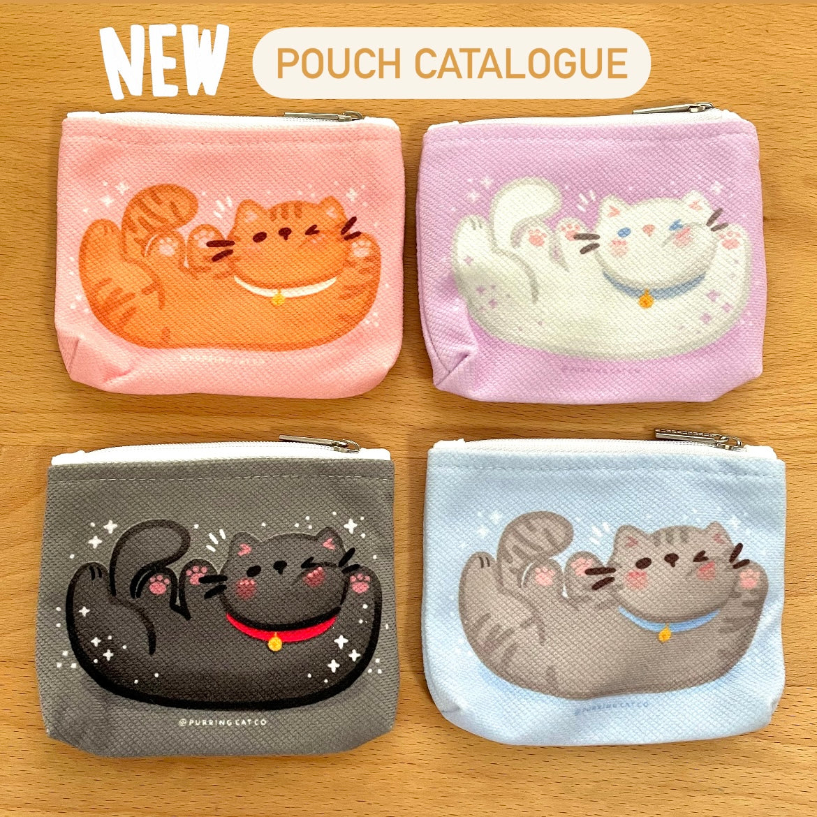 Coin Pouches III (Winking cats)