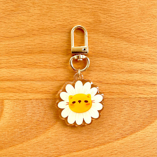 Daisy Cat Acrylic Keychain