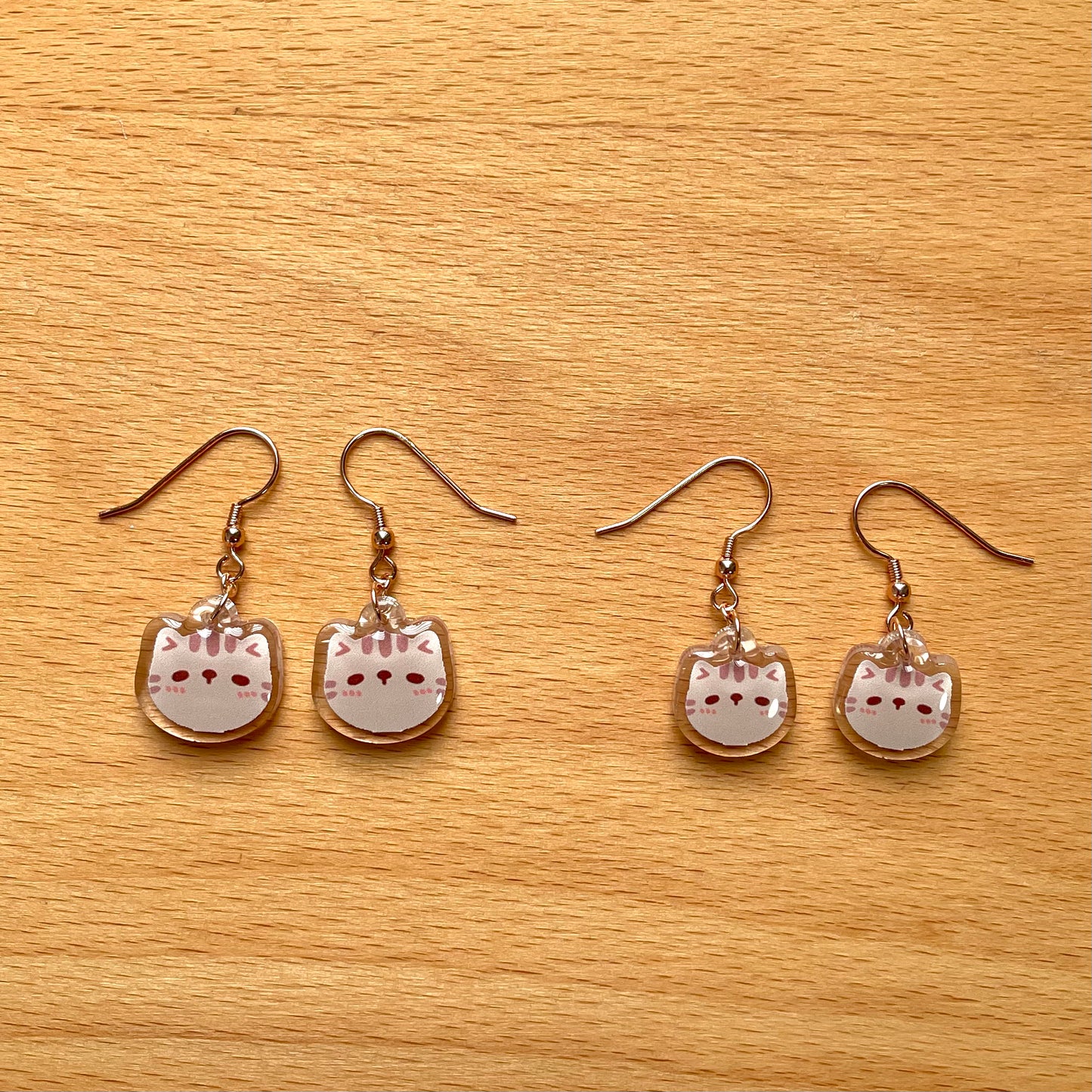 Cute Cat Face Acrylic Earrings