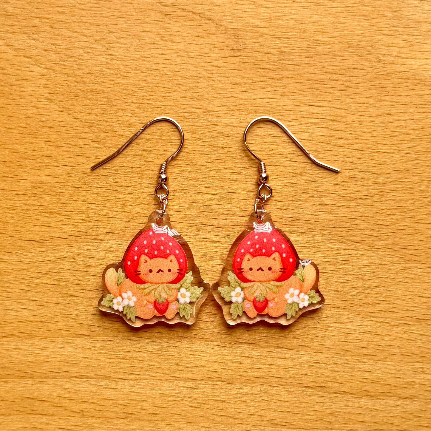Strawpurry Acrylic Earrings