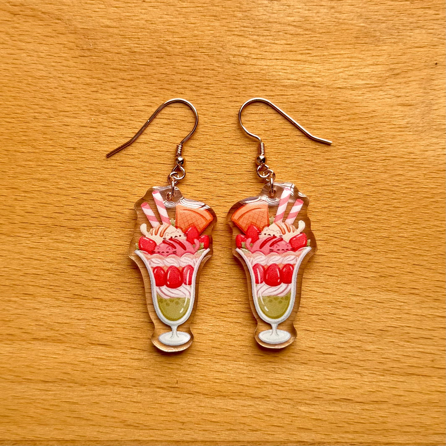 Strawpurry Acrylic Earrings