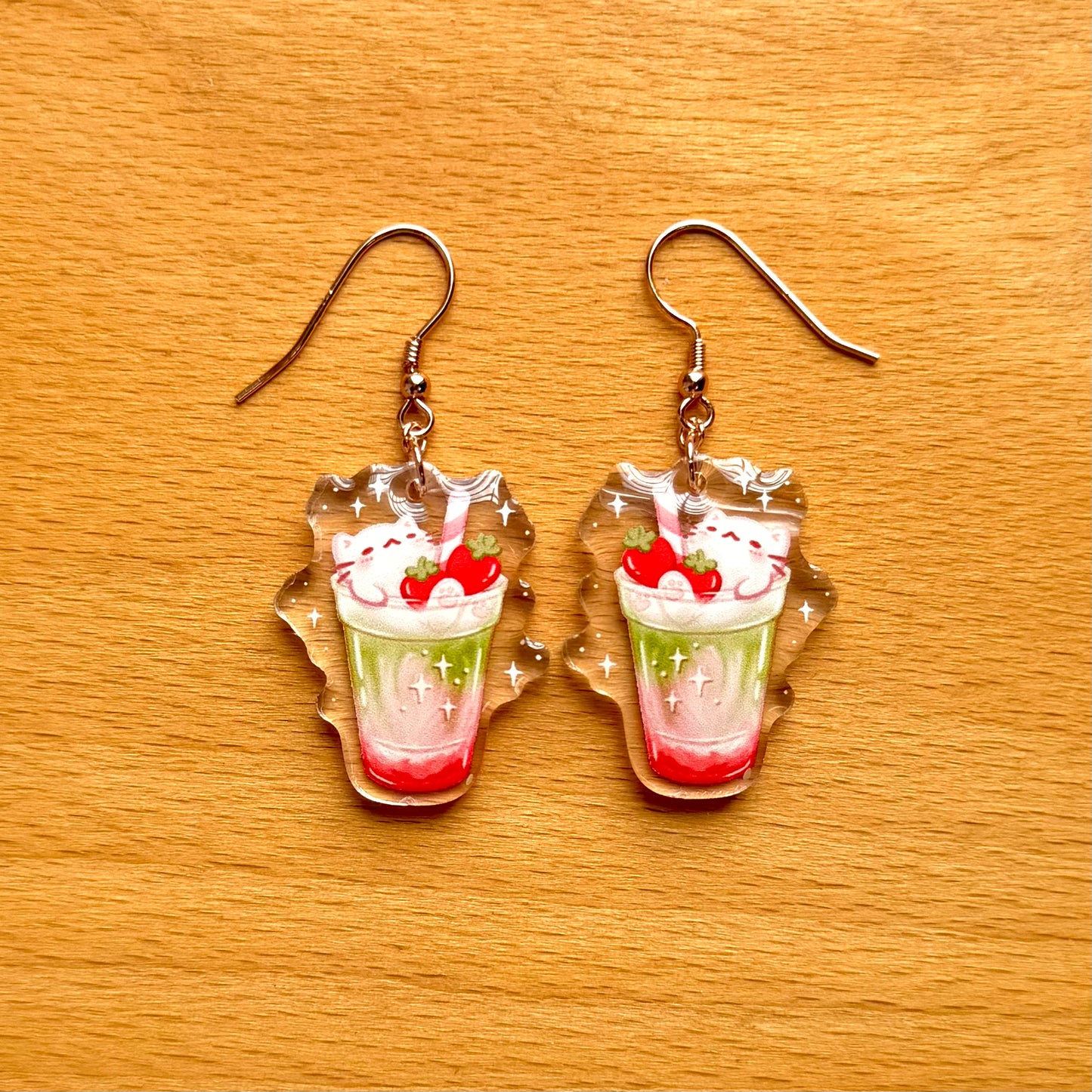 Strawpurry Acrylic Earrings