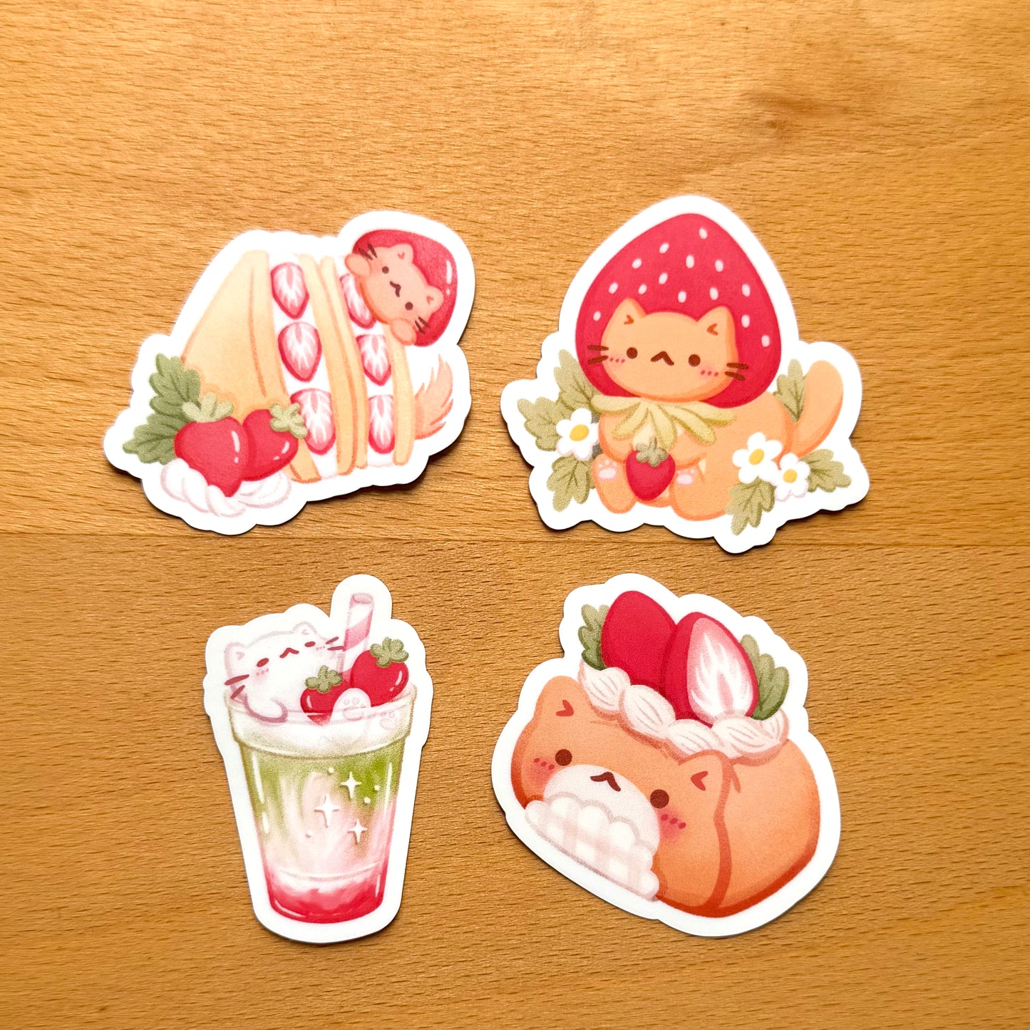 Strawpurry Cafe Themed Stickers