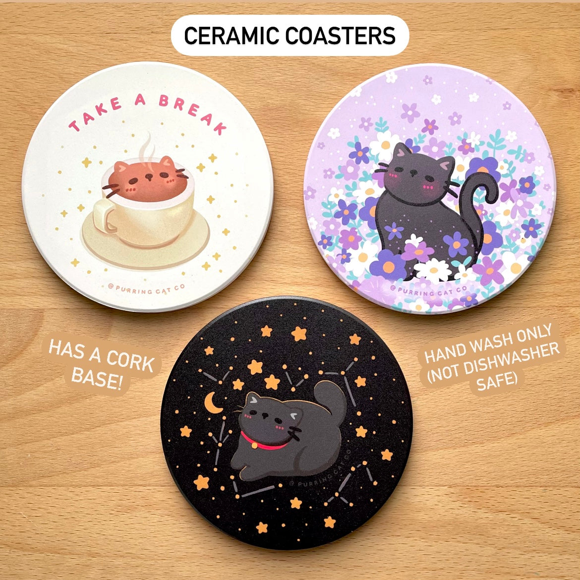 Ceramic coasters