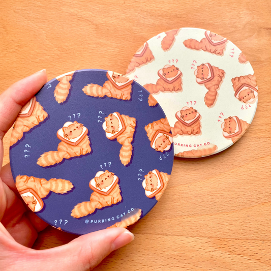 Ginger Bread Cat Coasters