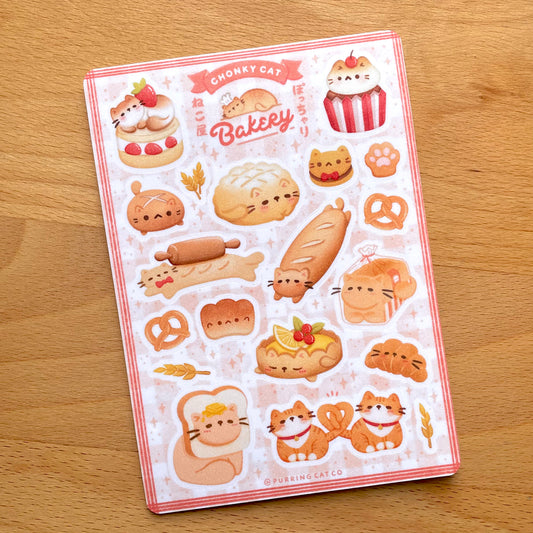 Chonky Cat Bakery Sticker Sheet