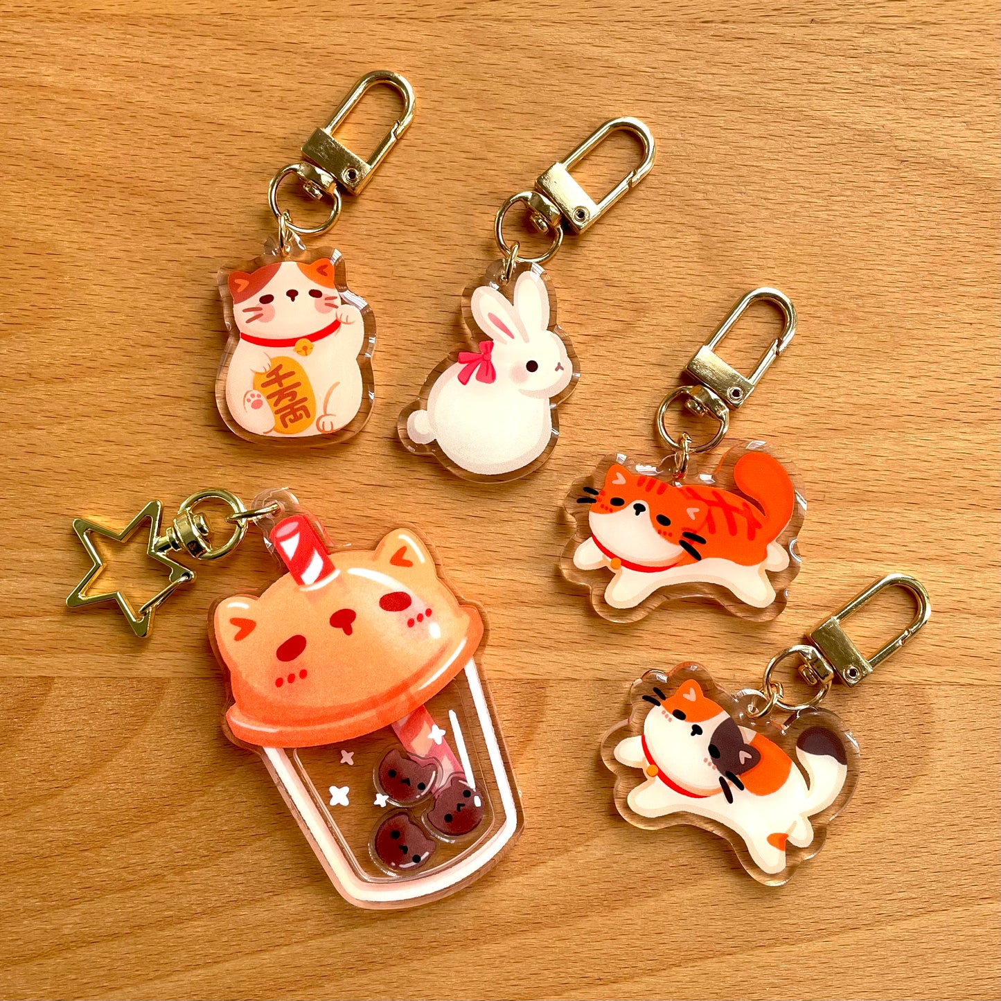 Cat Boba Shaker Acrylic Keychain