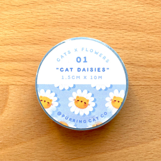 Cat Daisies Washi Tape