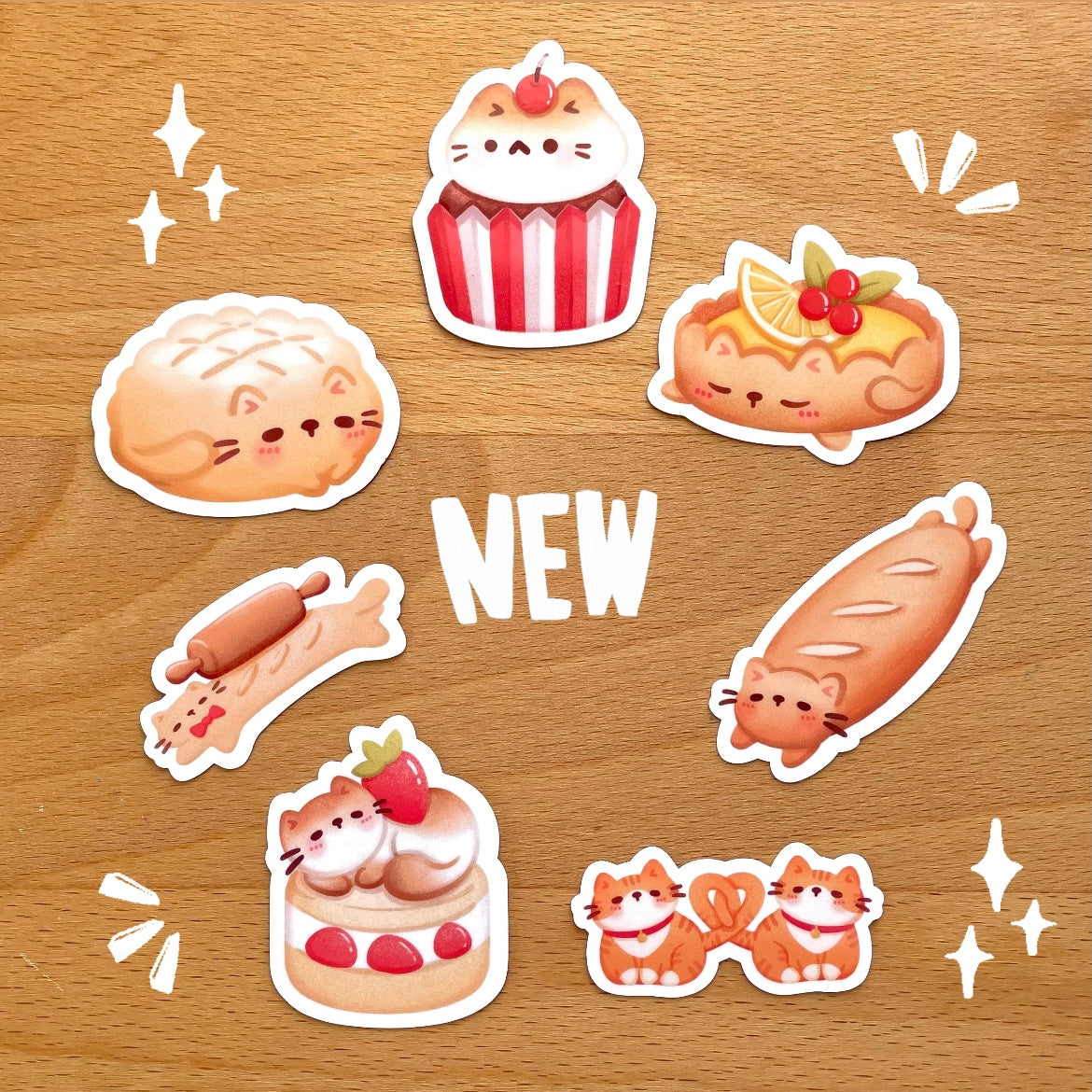 Cat Bakery Stickers