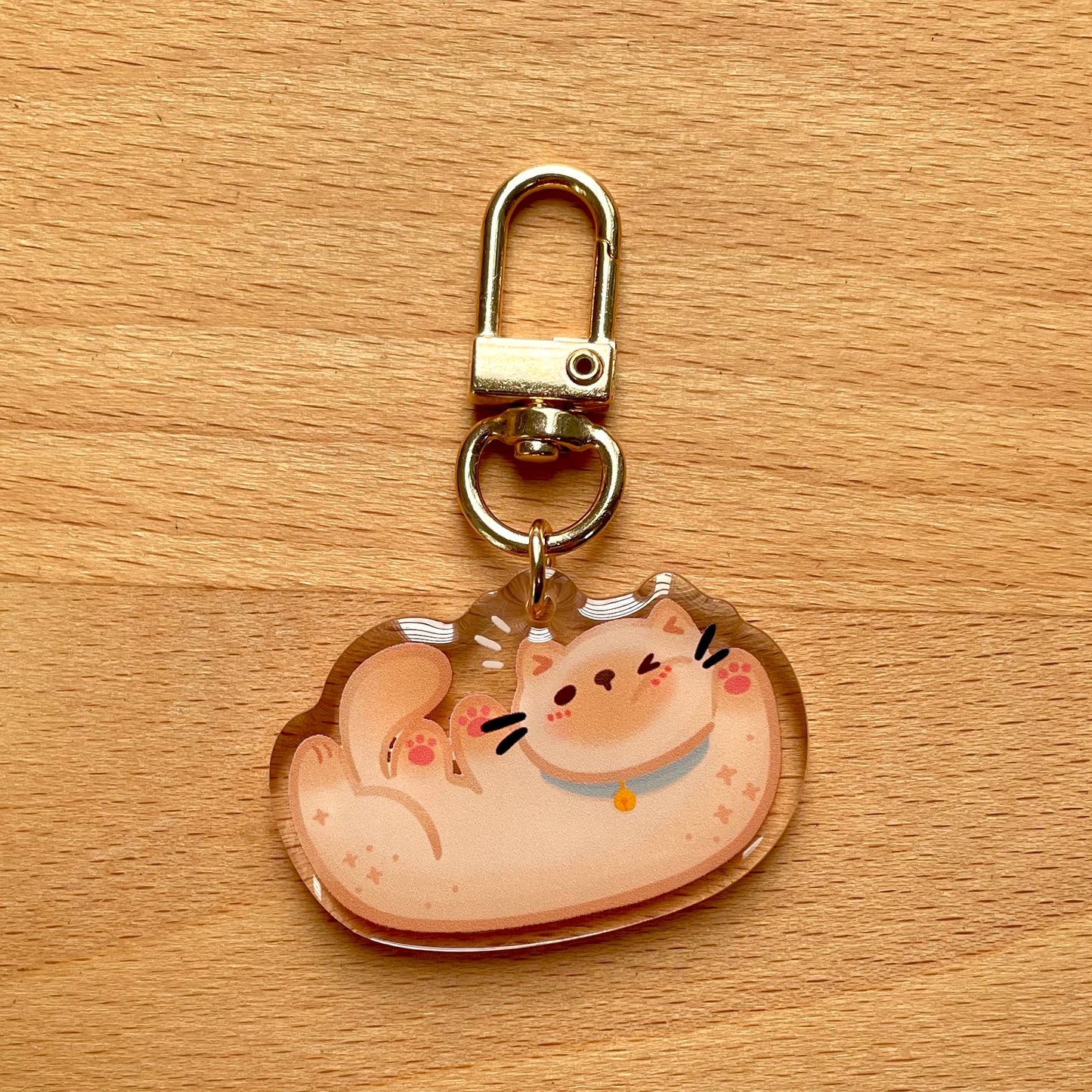 Winking Cat Acrylic Keychains