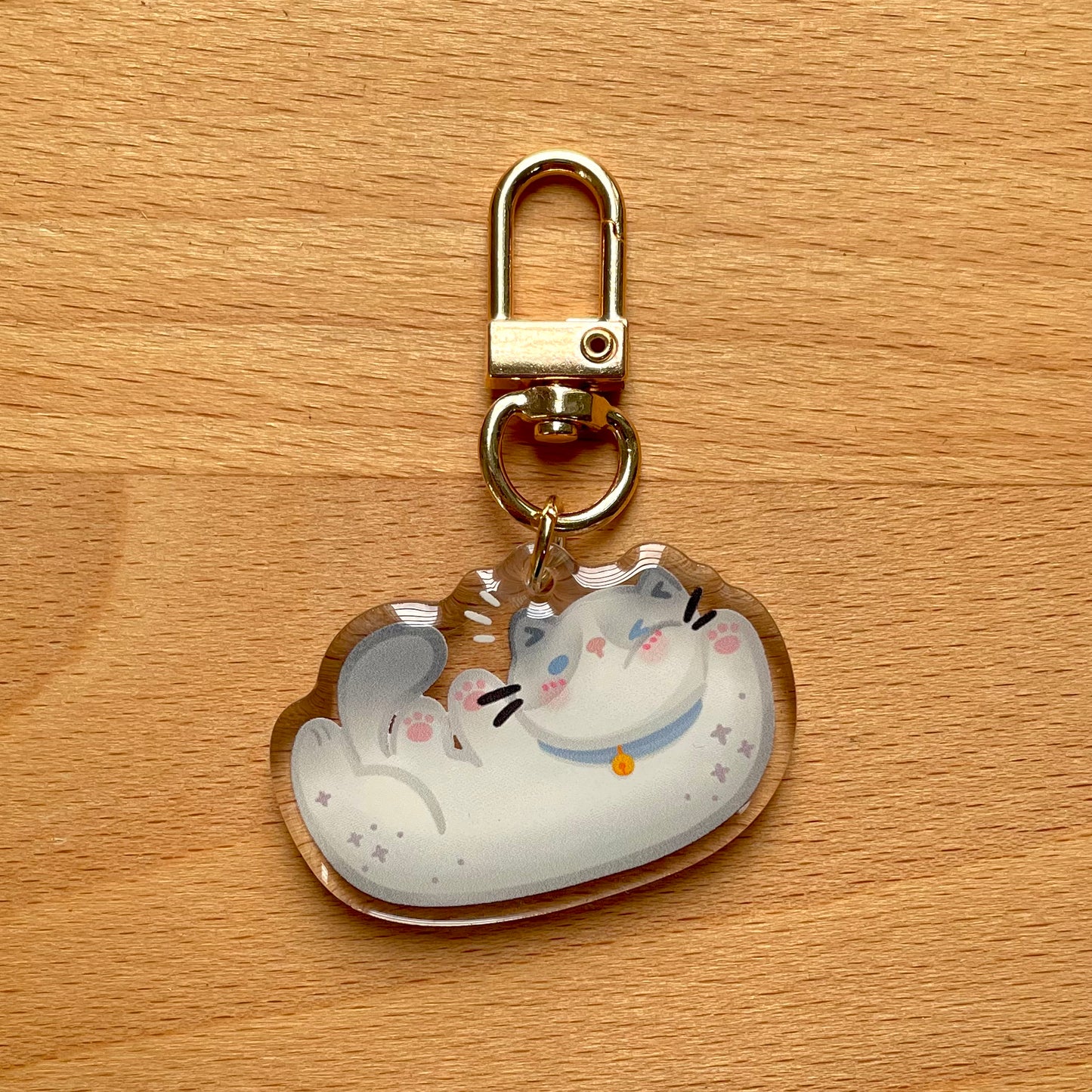 Winking Cat Acrylic Keychains