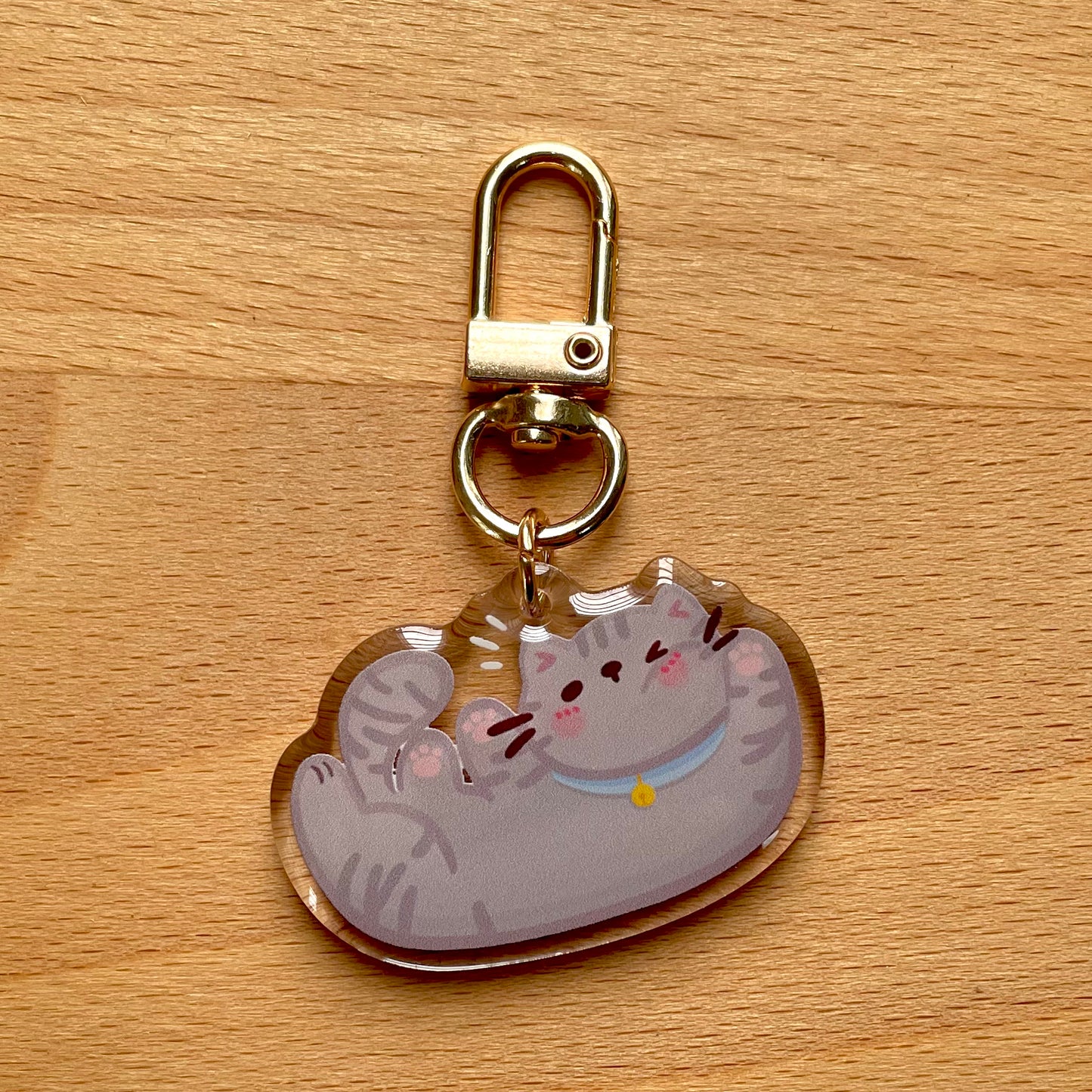 Winking Cat Acrylic Keychains