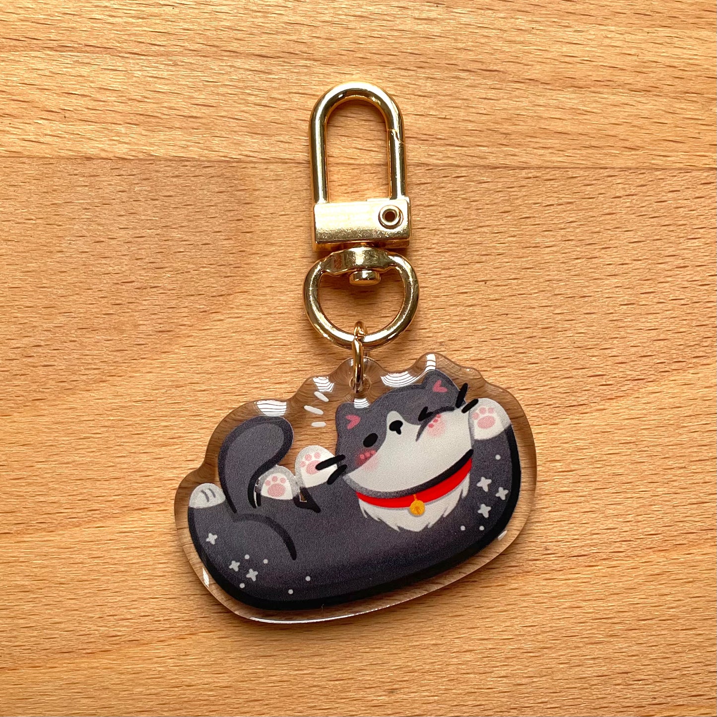 Winking Cat Acrylic Keychains