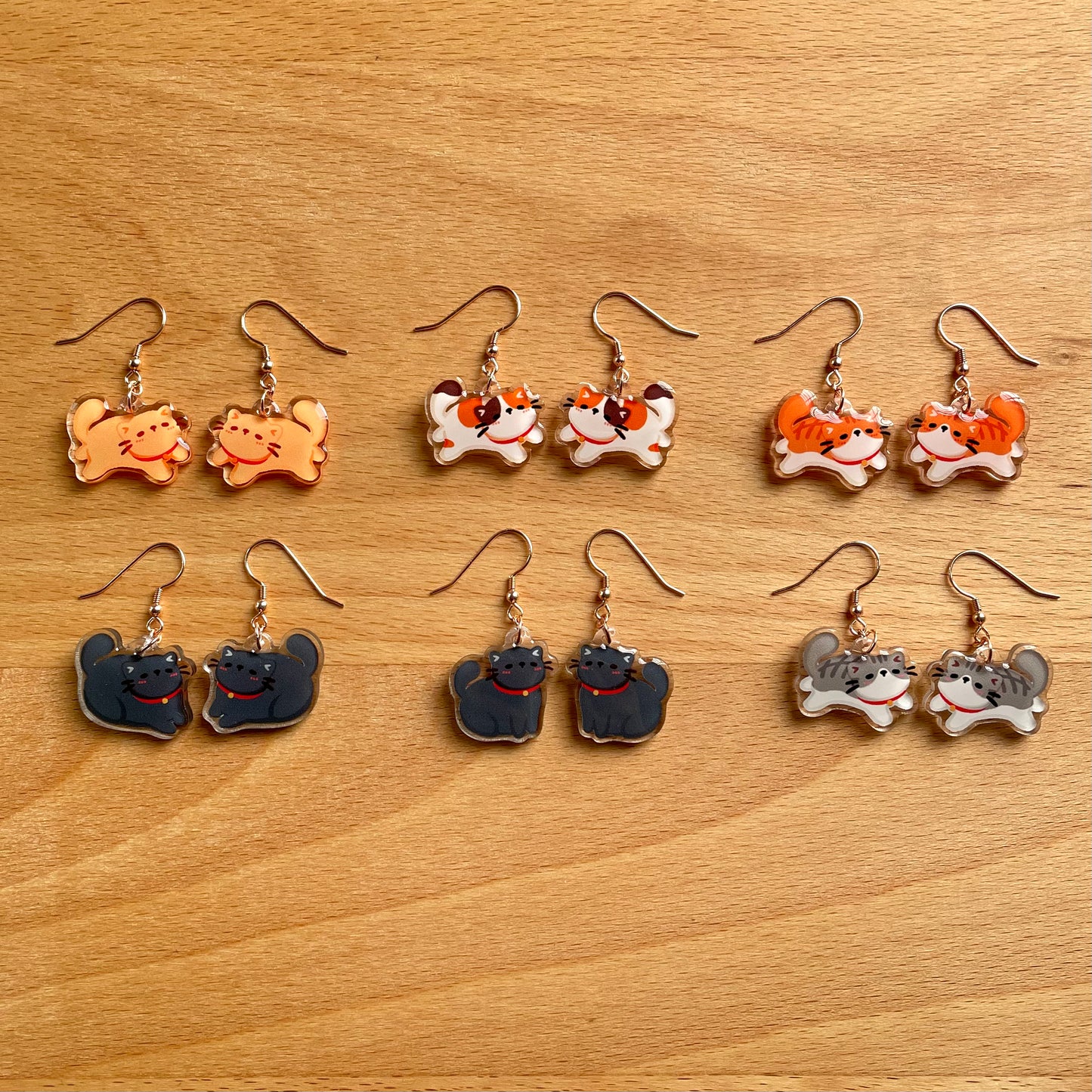 Chonky Cat Acrylic Earrings