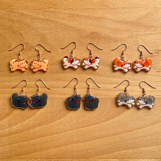 Chonky Cat Acrylic Earrings