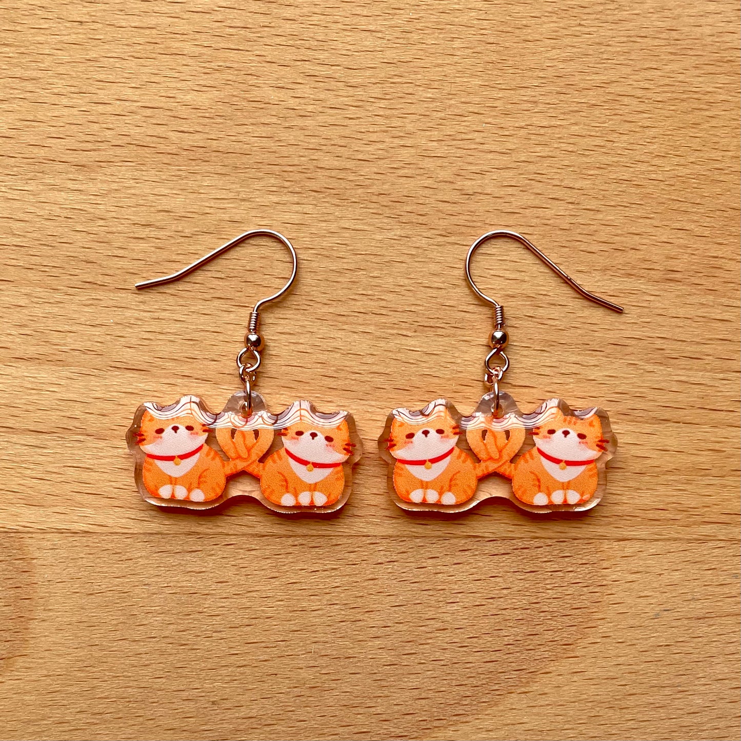 Pretzel Love Acrylic Earrings