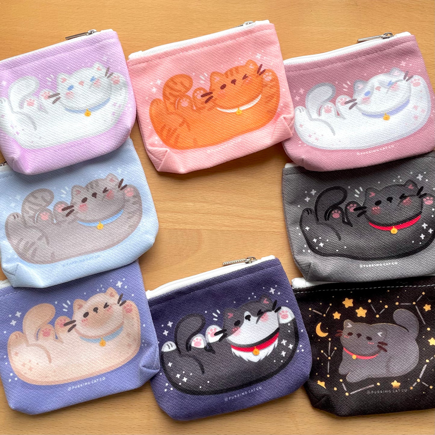 Coin Pouches III (Winking cats)