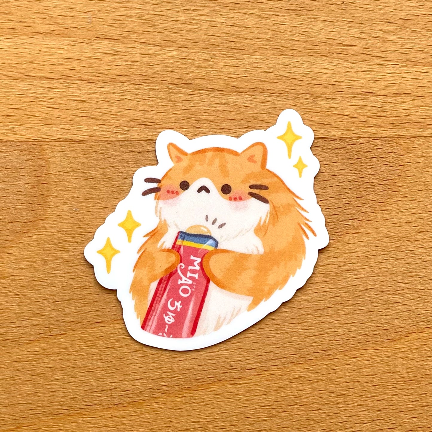 Miao Churu Ginger Cat Sticker