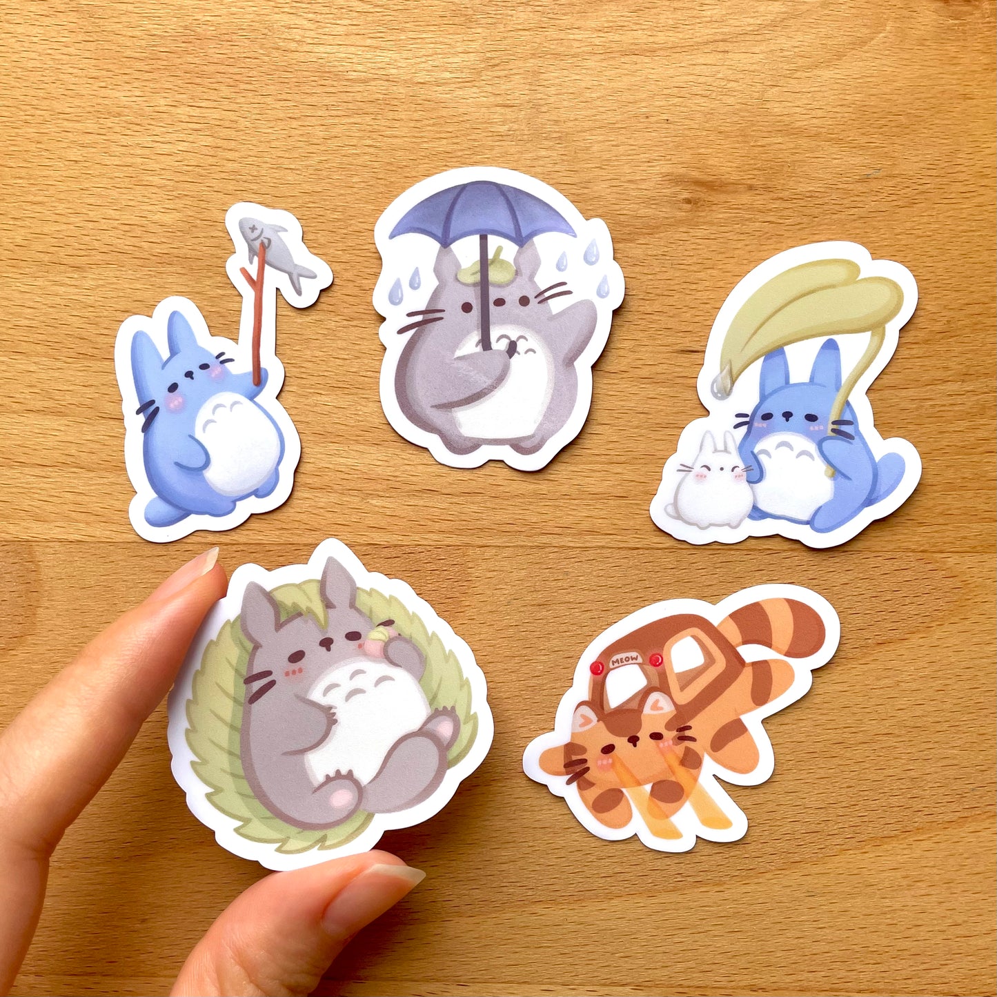 TotoroCat Themed Stickers